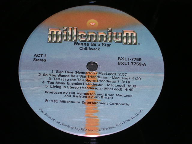 画像: CHILLIWACK - WANNA BE A STAR   / 1981 US ORIGINAL LP 