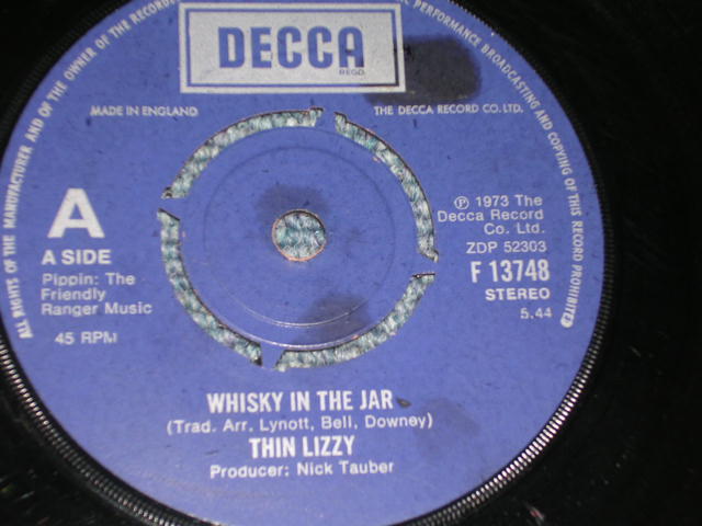 画像: THIN LIZZY - WHISKY IN THE JAR   /  197 UK ORIGINAL 7"SINGLE 