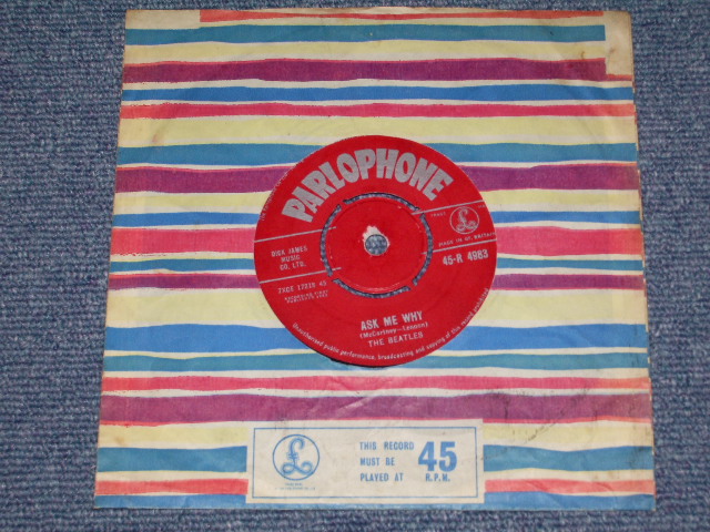 THE BEATLES - PLEASE PLEASE ME & ASK ME WHY / 1963 UK Original 1st