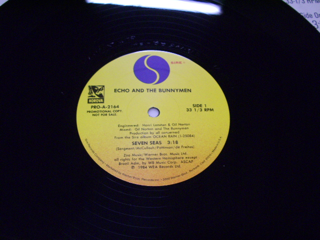 画像: ECHO & BUNNYMEN - SEVEN SEAS  / 1984 US ORIGINAL PROMO ONLY 12inch