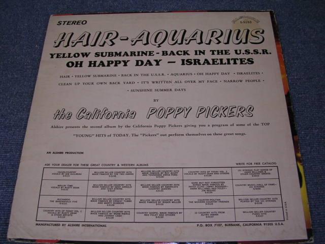 画像: THE CALIFORNIA POPPY PICKERS - HAIR-AQUARIUS / 1969 US ORIGINAL Stereo LP 