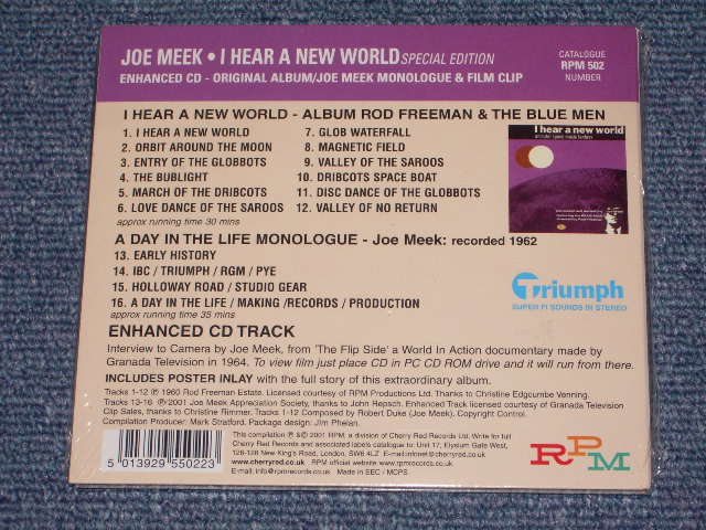 JOE MEEK- I HEAR A NEW WORLD / 2001 EU Brand New Sealed Digi-Pack CD -  パラダイス・レコード