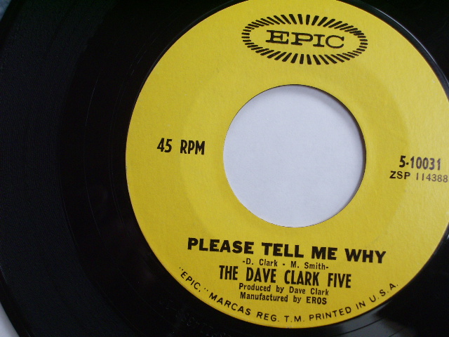 画像: DAVE CLARK FIVE - PLEASE TELL ME WHY  / 1966 US ORIGINAL 7"SINGLE + PICTURE SLEEVE 