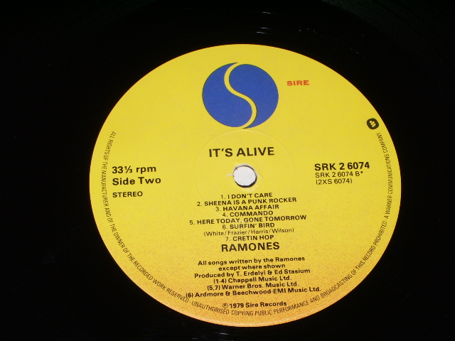 画像: RAMONES  -  IT'S ALIVE / UK ORIGINAL  LP 