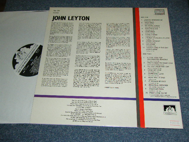 画像: JOHN LEYTON - THE BEST OF ( Produced By JOE MEEK ) / 1987 UK ORIGINAL Brand New  LP Found DEAD STOCK 