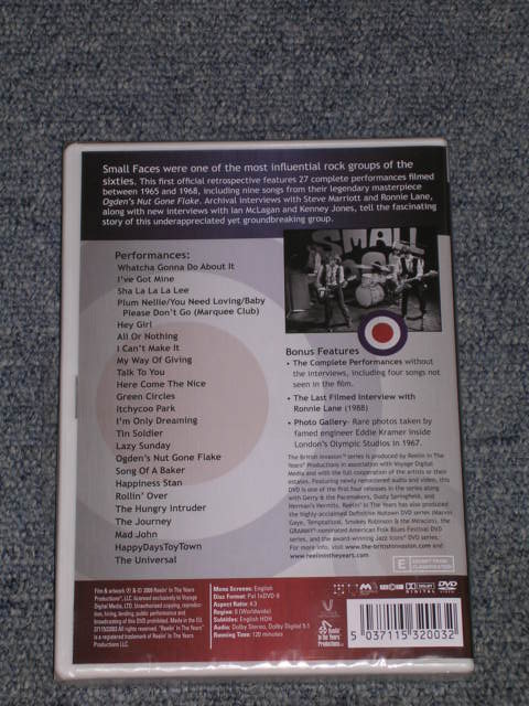 画像: SMALL FACES - ALL OR NOTHING 1965-1968 : 27 COMPLETE PEWRFORMANCES  / 2009 EUROPE Brand New Sealed DVD  REGION: 0 