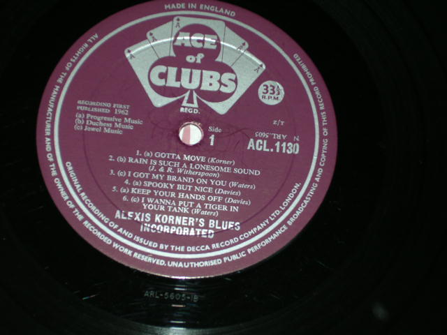 画像: ALEXIS KORNERS BLUES INCORPORATED   - R&B FROM THE MARQUEE / 1962  UK ORIGINAL MONO LP  Ex+++  