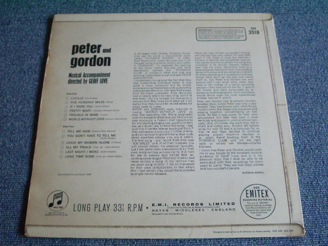 画像: PETER AND GORDON - PETER AND GORDON (1966 Album) / 1966 UK ORIGINAL "BLUE COLUMBIA" STEREO LP 