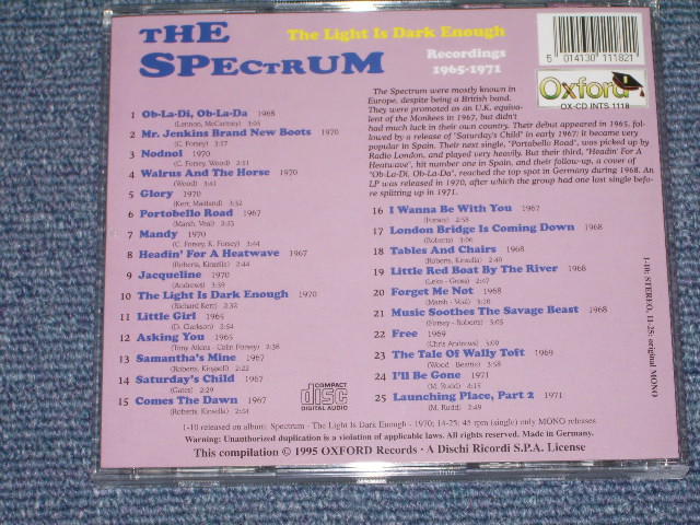 画像: THE SPECTRUM - THE LIGHT IS DARK ENOUGH / 1995 GERMANY BRAND NEW CD