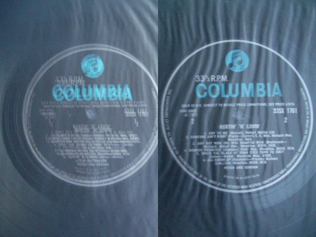 画像: PETER AND GORDON - HURTIN' 'N' LOVIN'  / 1965 UK ORIGINAL "BLUE COLUMBIA" MONO  LP 