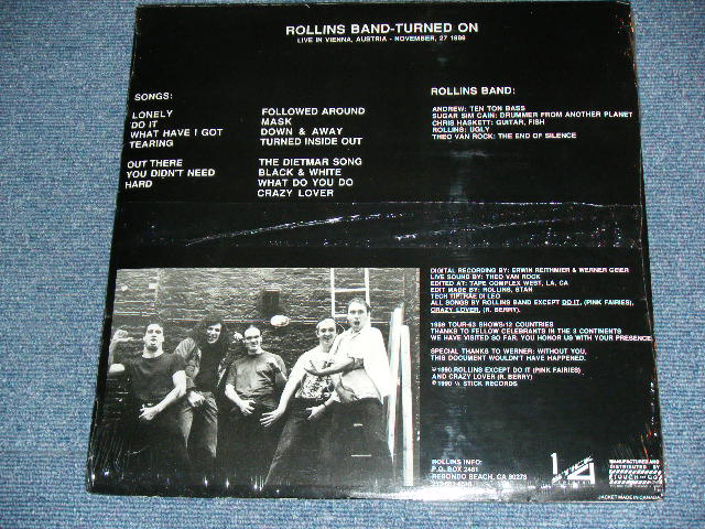 画像: ROLLINS BAND - TURNED ON  / 1990 US ORIGINAL Brand New SEALED 2LP