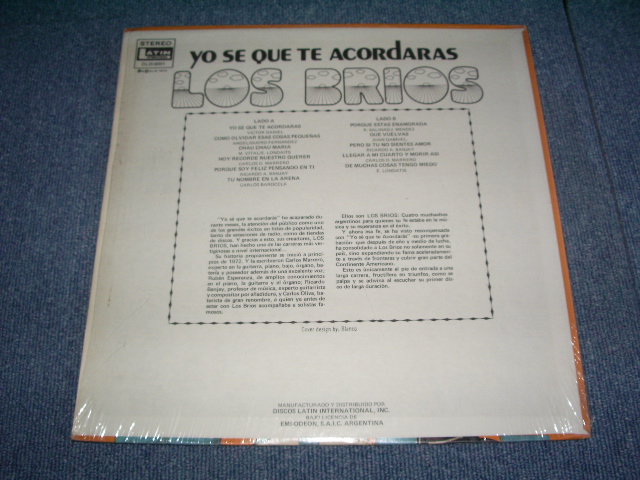 画像: LOS BRIOS - YO S3E QUE TE ACORDARADS / 1974  ARGENTINA  ORIGINAL LP 