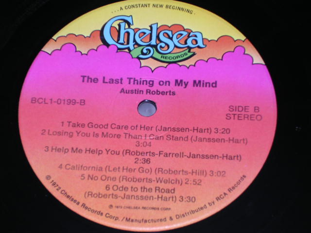 画像: AUSTIN ROBERTS - THE LAST THINGS ON MY MIND / 1973 US ORIGINAL Promo LP