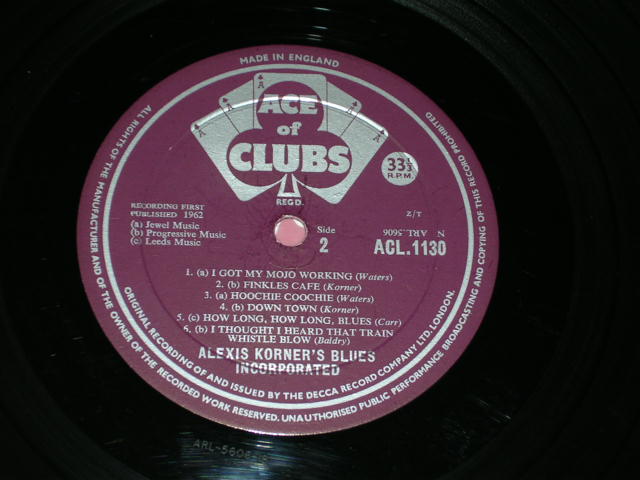 画像: ALEXIS KORNERS BLUES INCORPORATED   - R&B FROM THE MARQUEE / 1962  UK ORIGINAL MONO LP  Ex+++  