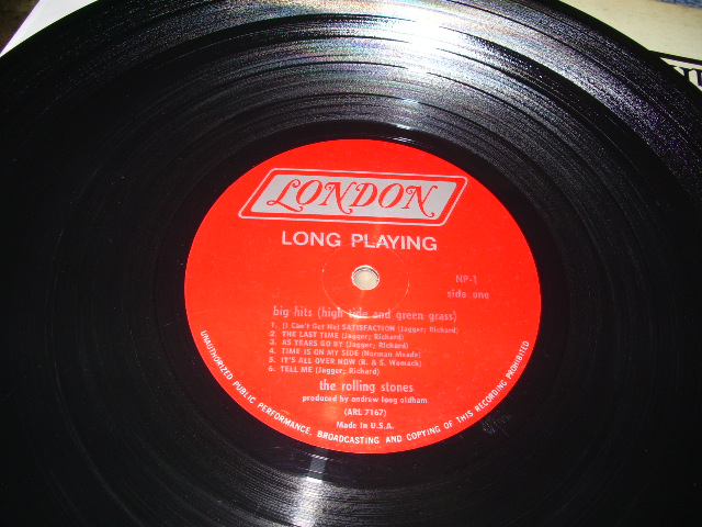 画像: ROLLING STONES - BIG HITS ( HIGH TIDE AND GREEN GRASS ) ( MATRIX # A) ARL-7167-(X111) B) ARL-7168-(X111) )  ( Ex+++/Ex+++ : BB ) / 1966 US AMERICA ORIGINAL "RED LABEL with Boxed LONDON Label" MONO Used LP