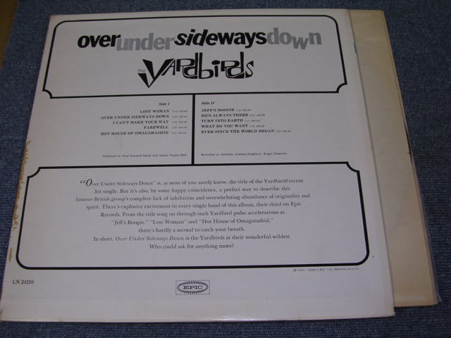 THE YARDBIRDS - OVER UNDER SIDEWAYS DOWN / 1966 US ORIGINAL MONO