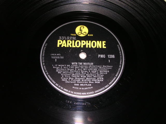 画像: THE BEATLES - WITH THE BEATLES ( MATRIX NUMBER  5N & 5N : "GOTTA HOLD" Regular Credit on BACK COVER  ) / UK YELLOW PARLOPHONE ORIGINAL MONO LP