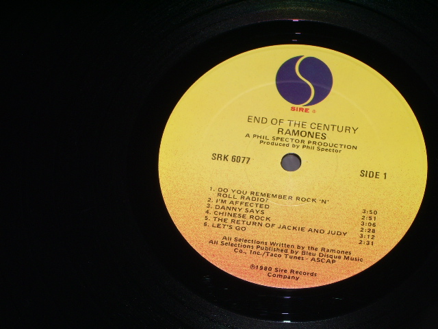 画像: RAMONES  -  END OF THE CENTURY ( Prod.By PHIL SPECTOR ) (Ex++/Ex+++)  / US ORIGINAL  LP 