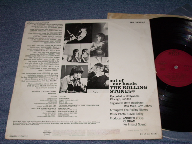 画像: ROLLING STONES - OUT OF OUR HEADS / 1965 WEST GERMANY  ORIGINAL MARLOON LABEL MONO LP 