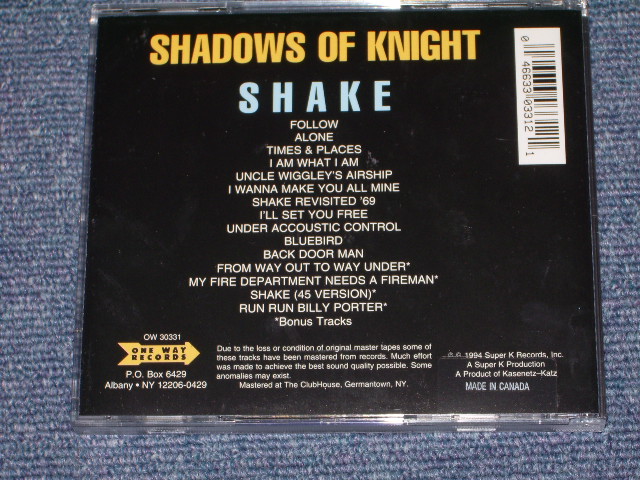 画像: SHADOWS OF KNIGHT - SHAKE  / 1994?  US NEW  CD