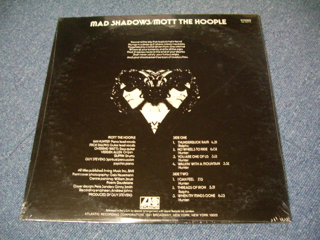 画像: MOTT THE HOOPLE - MAD SHADOWS / US ORIGINAL  Sealed  LP 