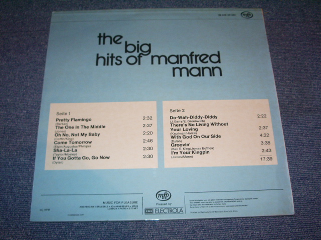 画像: MANFRED MANN - THE BIG HITS OF  / 1970s WEST GERMANY ORIGINAL LP 