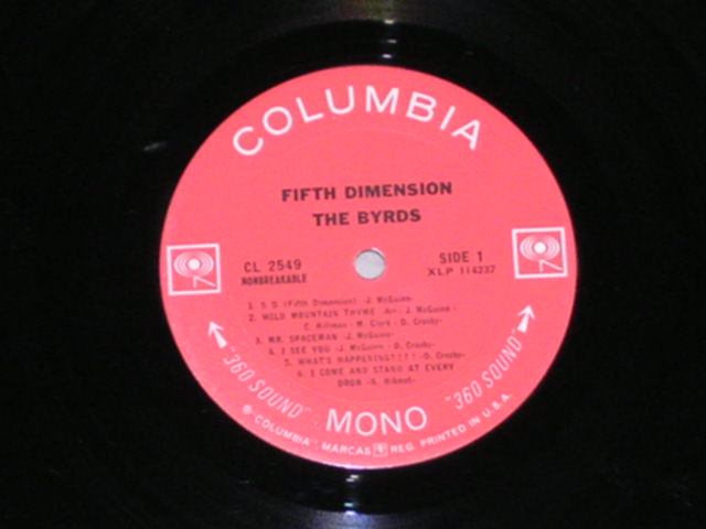 画像: THE BYRDS - FIFTH DIMENSION  / 1966 ORIGINAL  MONO LP