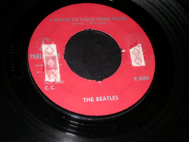 画像: THE BEATLES - I WANT TO HOLD YOUR HAND ( RED Label : Ex-/Ex+ ) / 1960's  SWEDEN ORIGINAL Used 7" Single With PICTURE SLEEVE 