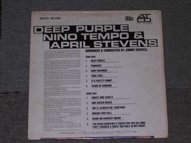 画像: NINO TEMPO & APRIL STEVENS - DEEP PURPLE / 1963  US ORIGINAL STEREO  LP 