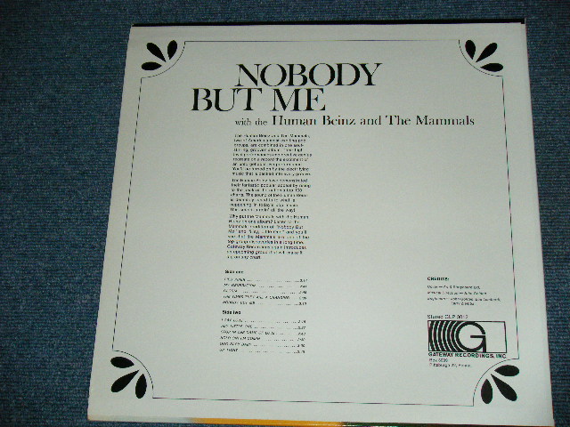 画像: HUMAN BEINZ(A) / MAMMALS (B)  - NOBODY BUT ME (MINT-/MINT-) / 1968 US AMERICA ORIGINAL Used LP