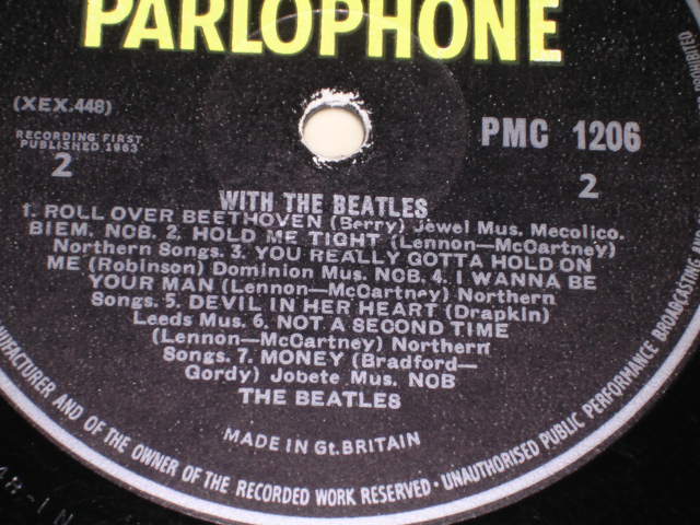 画像: THE BEATLES - WITH THE BEATLES ( MATRIX NUMBER 1N & 1N : "JOBET" Credit : LOUD CUT ) / UK YELLOW PARLOPHONE ORIGINAL MONO LP