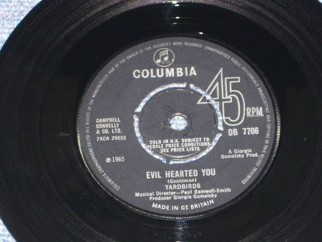 画像1: THE YARDBIRDS - EVIL HEARTED YOU  / 1965  UK ORIGINAL 7"SINGLE