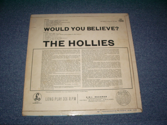 画像: THE HOLLIES - WOULD YOU BELIEVE ( Ex++)  / 1966 UK ORIGINAL "YELLOW PARLOPHONE" MONO  LP 