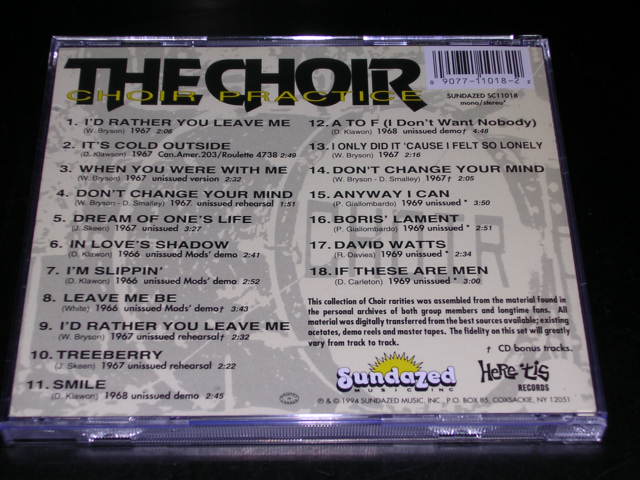 THE CHOIR - CHOIR PRACTICE / 1994 US NEW CD - パラダイス・レコード