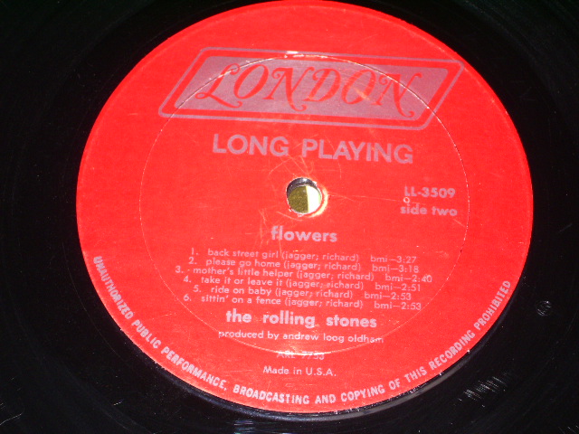 画像: ROLLING STONES - FLOWERS /  US ORIGINAL RED LABEL LP 