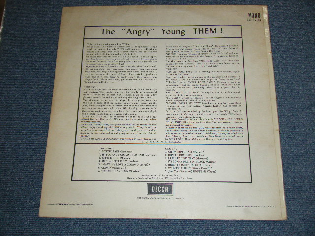 画像: THEM ( VAN MORRISON ) - THE "ANGRY" YOUNG THEM ( Ex+,Ex++/MINT-: 4A/4A ) / 1965 UK ORIGINAL MONO LP 