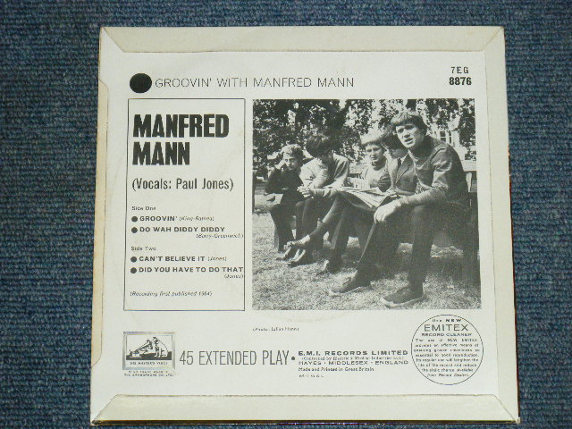 画像: MANFRED MANN - GROOVIN' WITH  / 1964 UK ORIGINAL 7"EP With PICTURE SLEEVE 