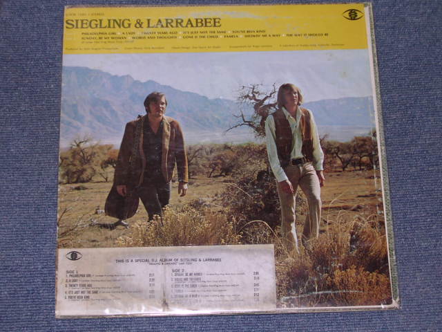 画像: SIEGLING & LARRABEE - SIEGLING & LARRABEE  /  1970 US PROMO ORIGINAL LP