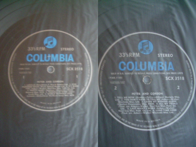 画像: PETER AND GORDON - PETER AND GORDON (1966 Album) / 1966 UK ORIGINAL "BLUE COLUMBIA" STEREO LP 