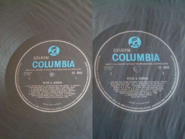 画像: PETER AND GORDON - PETER AND GORDON (1966 Album) / 1966 UK ORIGINAL "BLUE COLUMBIA" MONO  LP 