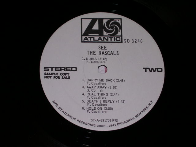 画像: THE RASCALS - SEE  / 1969 US ORIGINAL WHITE LABEL PROMO LP 