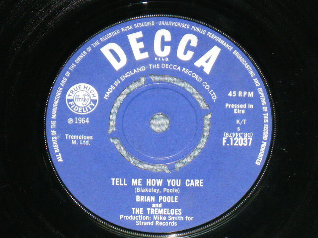 画像: BRIAN POOLE and THE TREMELOES - TREE BELLS / 1964 UK ORIGINAL 7"Single