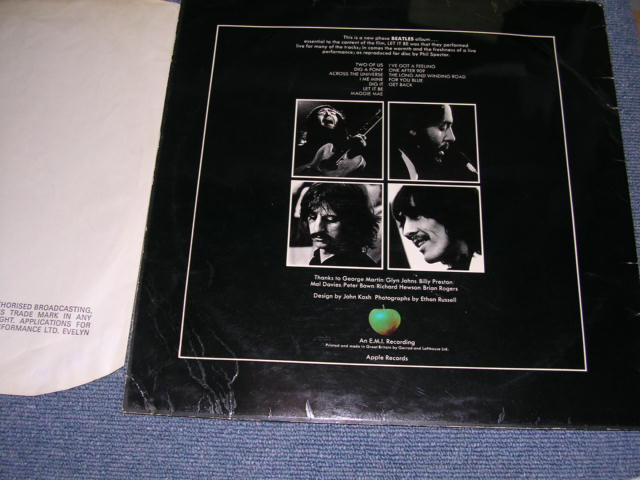 画像: THE BEATLES - LET IT BE ( MATRIX NUMBER 3U/3U ) / 1970 UK ORIGINALLP