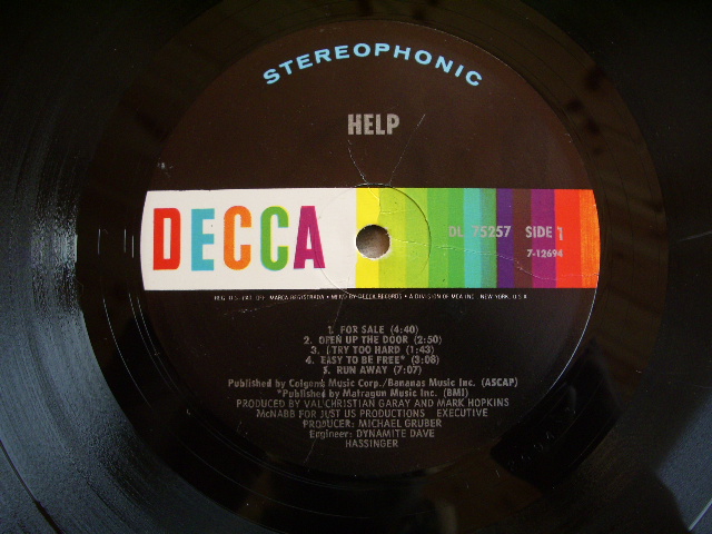 画像: HELP - HELP ( 1st DEBUT ALBUM ) / 1971 US ORIGINAL LP 