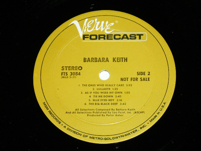 画像: BARBARA KEITH -  BARBARA KEITH  /  1970's US ORIGINAL PROMO  LP 