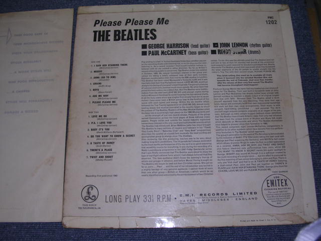 画像: THE BEATLES - PLEASE PLEASE ME ( GOLD & BLACK Label : 1st Press "DICK JAMES MUS.CO." Credit Label : MATRIX Number 1N & 1N : 'FAT' PMC Logo on Back Cover  )   / UK  GOLD PARLOPHONE ORIGINAL MONO LP