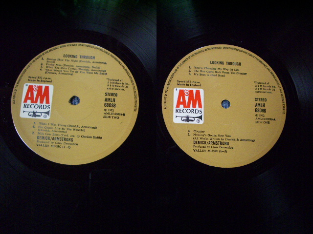 画像: DEMICK/ARMSTRONG  - LOOKIN' THROUGH / 1972 UK ORIGINAL LP 