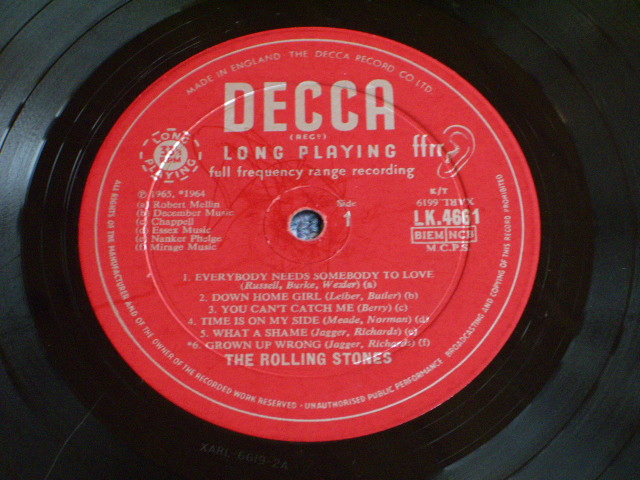 画像: ROLLING STONES - NO.2 ( MATRIX NUMBER A) XZAL-6619-2A/ B) XZAL-6620-1A ) ( Ex+/Ex+ Looks:Ex-) /  1964 UK ENGLAND ORIGINAL "Maroon with Unboxed DECCA label" MONO Used LP