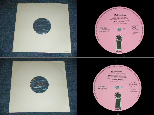 画像: MOTT THE HOOPLE  - MAD SHADOWS  / 1970 WEST-GERMANY ORIGINAL   "PINK LABEL With BLACK i  " Label Used LP