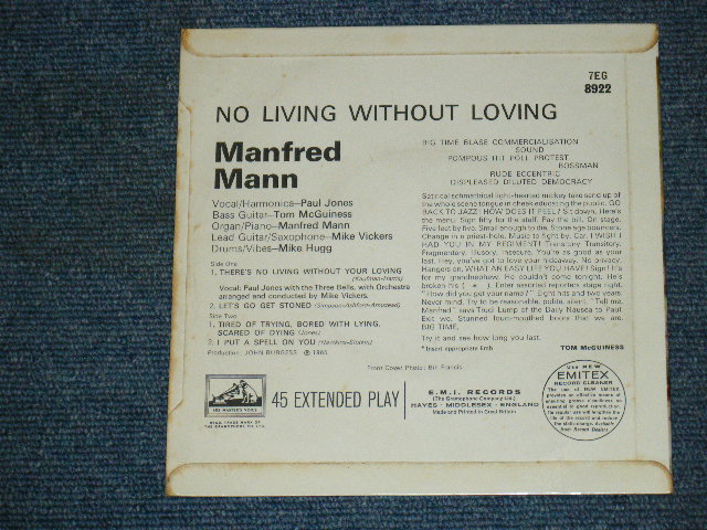 画像: MANFRED MANN - NO LIVING WITHOUT LOVING  / 1965 UK ORIGINAL 7"EP With PICTURE SLEEVE 